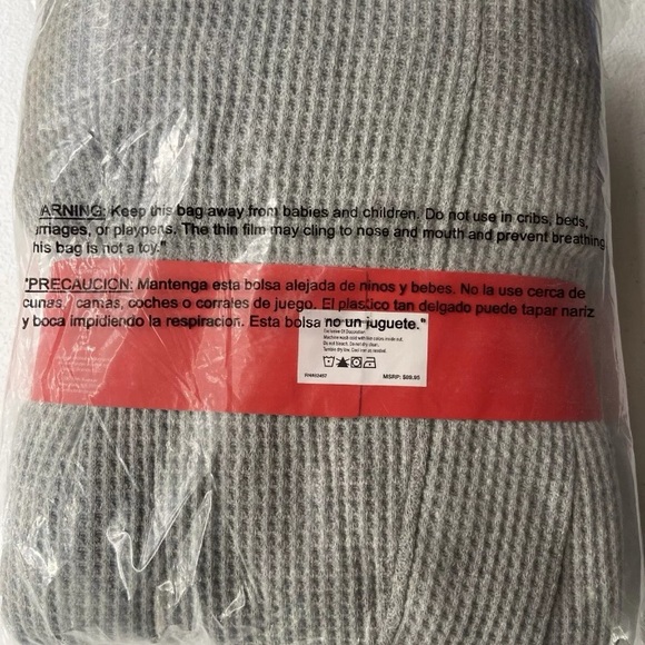 🎄GAP Mens Hooded Waffle-Knit Robe Heather Grey XL Retail $89.95 - Picture 5 of 6